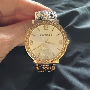 Elgin II Gold and Black Women's Watch